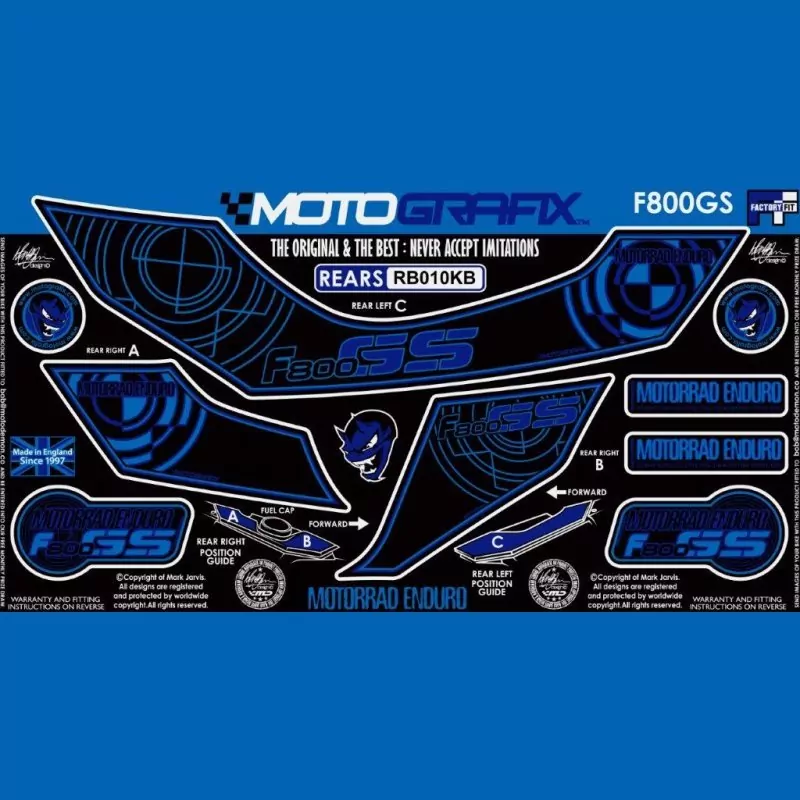 Motografix Steinschlagschutz hinten BMW F800 GS 2008-2012 RB010KB