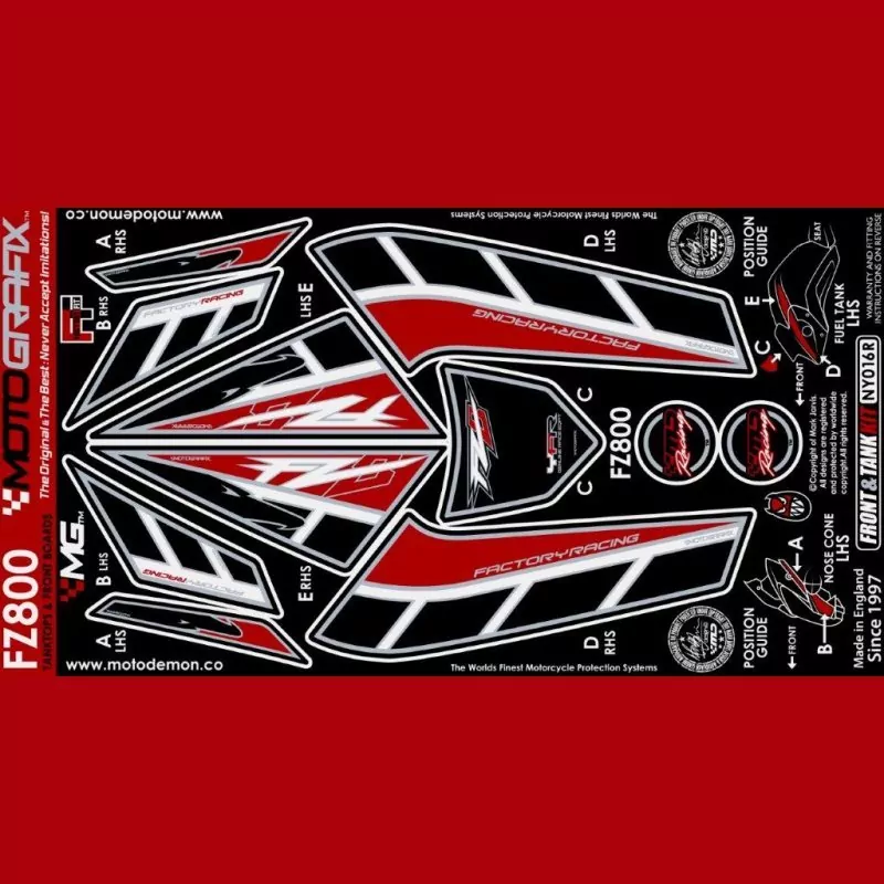 Motografix Steinschlagschutz Set Yamaha FZ 8 2010- NY016R