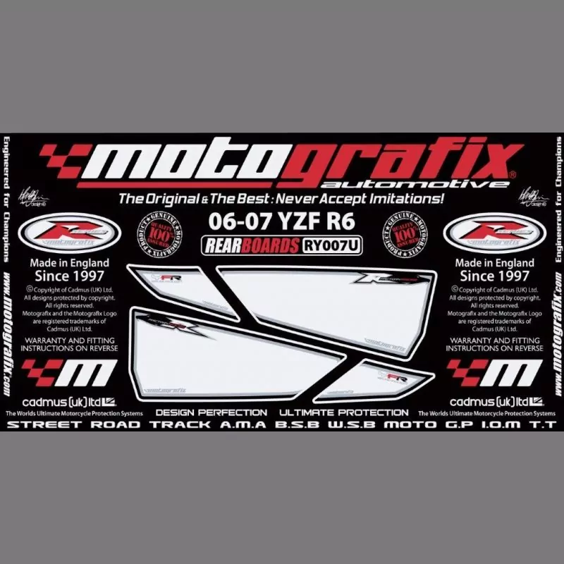 Motografix Steinschlagschutz hinten Yamaha YZF R 6 2006-2007 RY007U