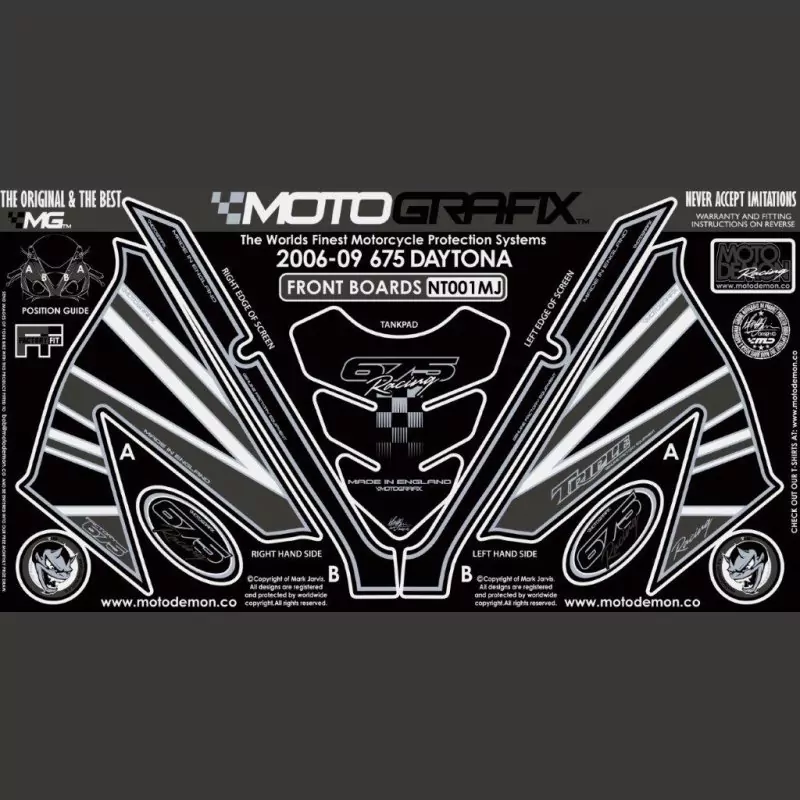 Motografix Steinschlagschutz Set Triumph Daytona 675 2006-2008 NT001MJ