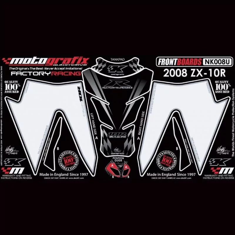 Motografix Steinschlagschutz Set Kawasaki ZX-10 R 2008-2010 NK008U