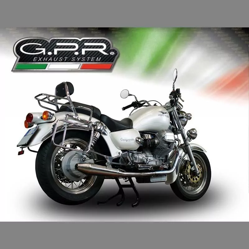 Moto Guzzi California 1100 Special/Stone/Sport/Ev/Alu 1997-2002, Vintacone, Dual Homologated legal slip-on exhaust including r