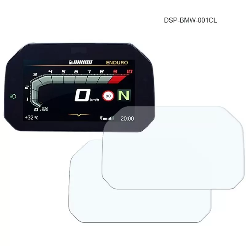R&G Dashboard 2er Displayschutzfolien BMW R 1250 RS / R 2019- / BMW S 1000 RR 2019- / S 1000 XR 2020- / M 1000 RR / S 1000 R 202