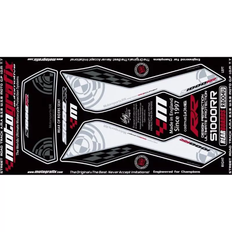 Motografix Steinschlagschutz hinten BMW S 1000 RR 2009-2011 RB004U