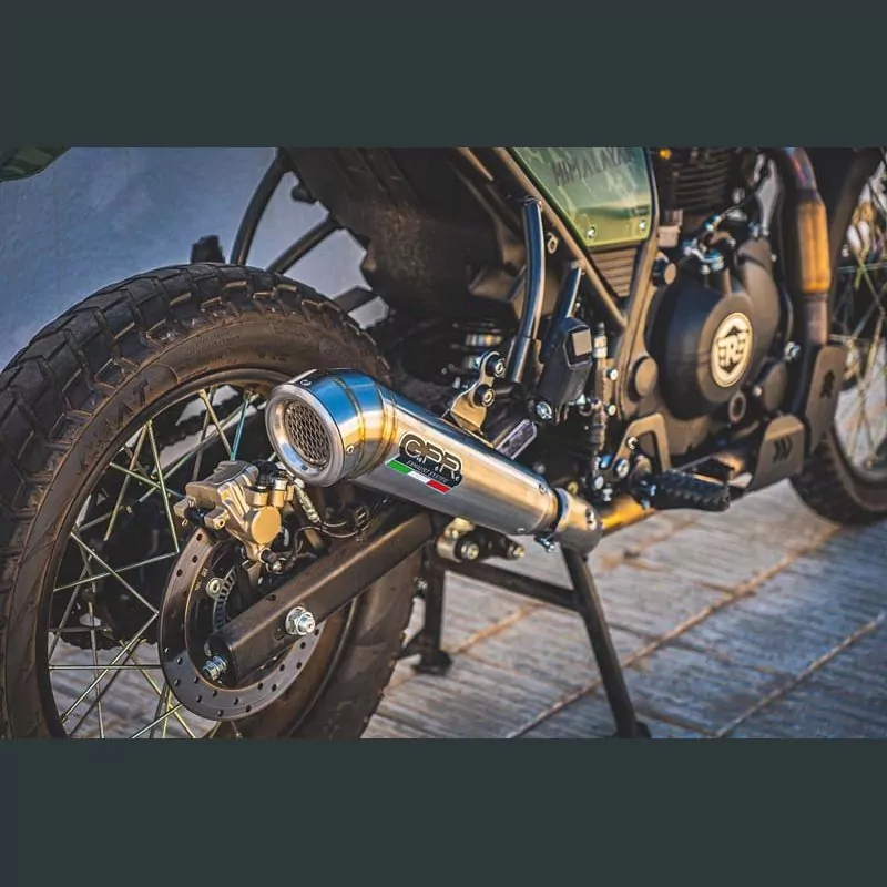 Royal Enfield Himalayan 410 2021-2023, Powercone Evo, Homologated legal slip-on exhaust including removable db killer, link pi
