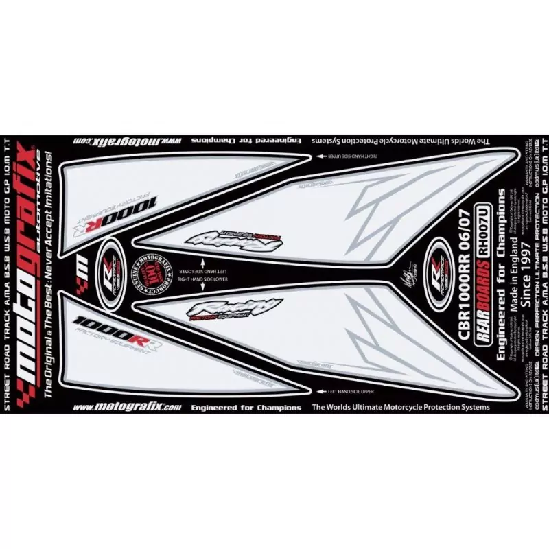 Motografix Steinschlagschutz hinten Honda CBR 1000 RR 2006-2007 RH007U