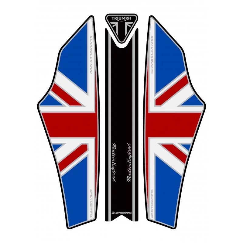 Triumph 2019 - 2021 SCRAMBLER 1200 3D Gel Motografix Tank Pad Protector TT046UJ