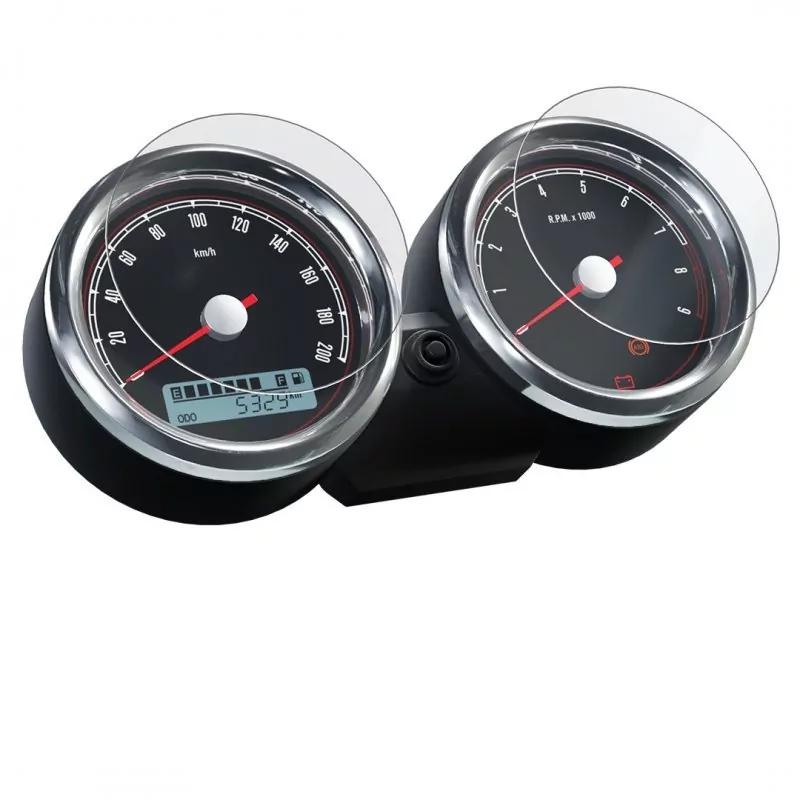 R&G Dashboard 2er Displayschutzfolien Royal Enfield Continental / Interceptor GT 650 2019-