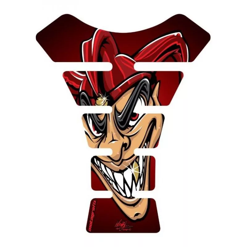 Motografix Evil Joker Red 3D Gel Tank Pad Protector ST060R