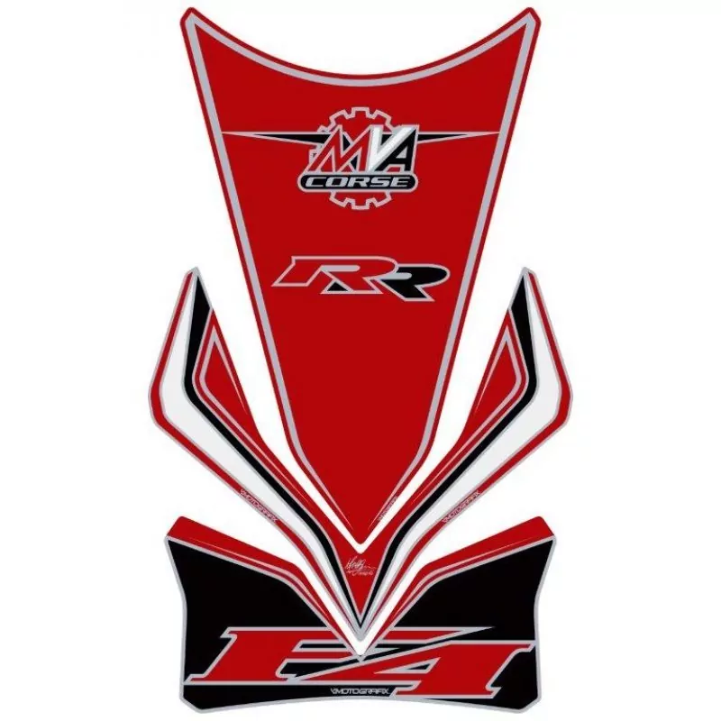 Motografix MV Agusta F4 RR 3D Gel Tank Pad RED Protector TM004R