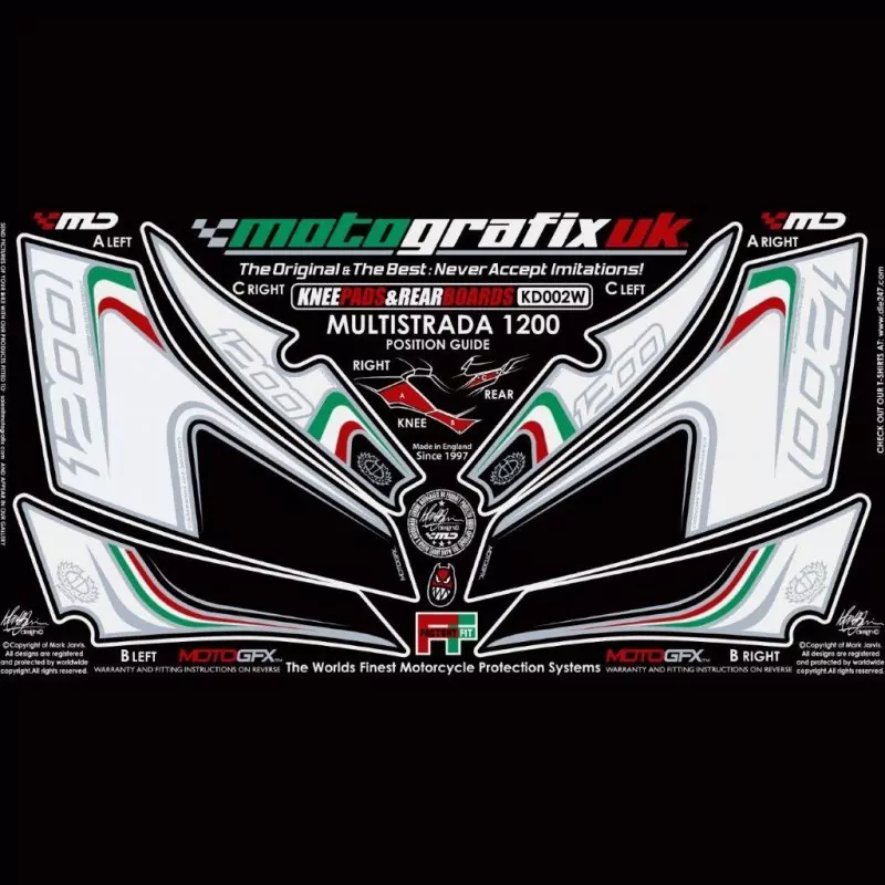 Motografix Steinschlagschutz Set Ducati Multistrada 1200 2010- KD002W