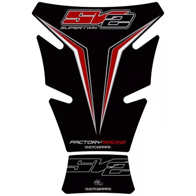 Motografix Suzuki SV 650 / 1000 Super Twin Red 3D Gel Tank Pad Protector TS028KR