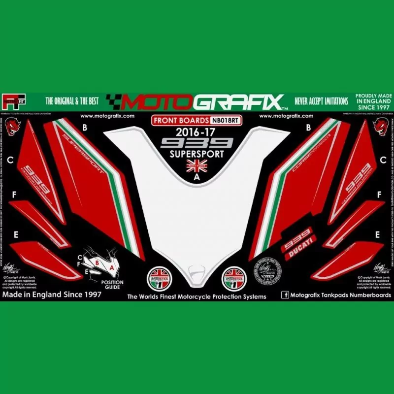 Motografix Steinschlagschutz vorn Ducati Supersport 939 2017- ND018RT