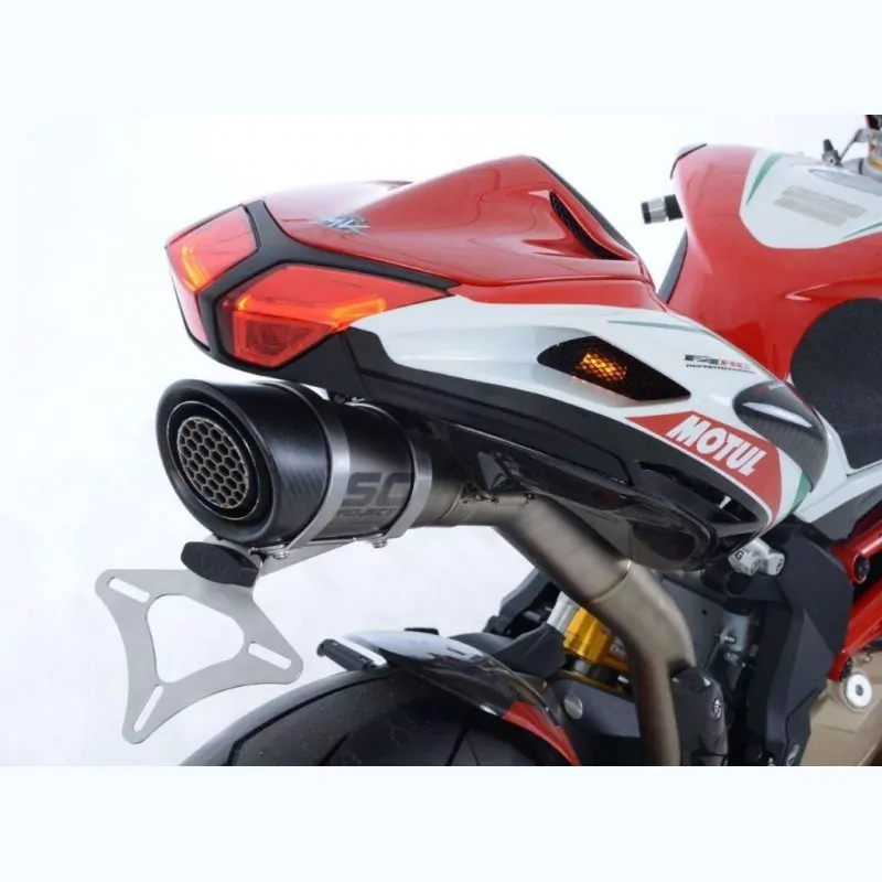 R&G Premium Kennzeichenhalter MV Agusta F4 1000 RC 2015- mit SC Project Auspuff