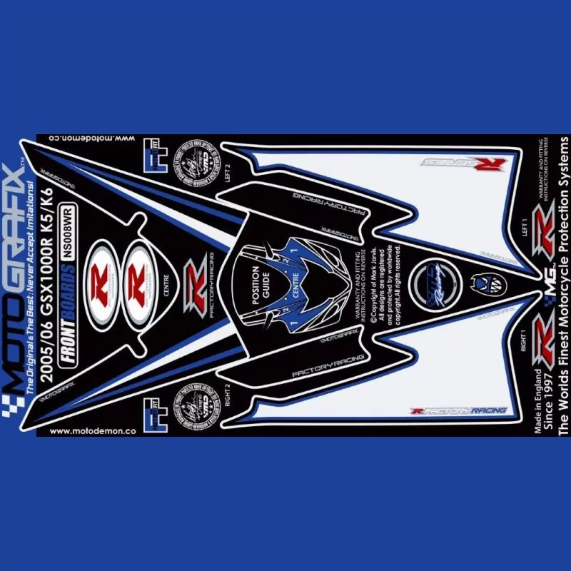 Motografix Steinschlagschutz vorn Suzuki GSX-R 1000 2005-2006 NS008WR