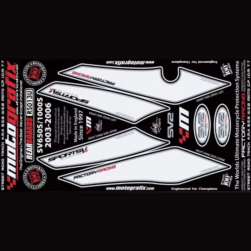 Motografix Steinschlagschutz hinten Suzuki SV 650 / 1000 03-06 RS013U