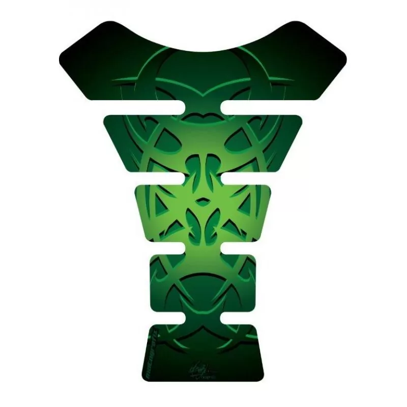 Motografix Celtic Tribal Tattoo Green 3D Gel Tank Pad Protector ST058G