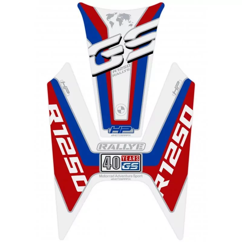 BMW R 1250 GS 40th Motografix 3D Gel Tank Pad Protector TB052RLY