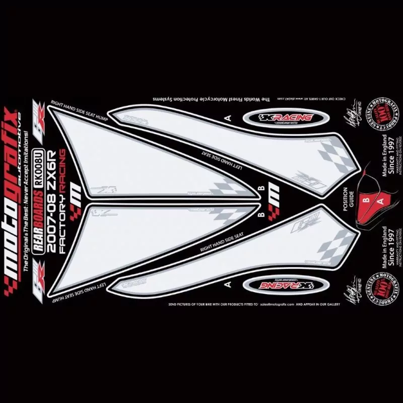 Motografix Steinschlagschutz hinten Kawasaki ZX-6 R 2007-2008 RK008U