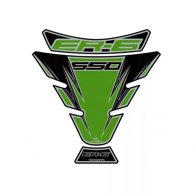 Motografix Kawasaki ER-6 650 Grün 3D Gel Tank Pad Protector TK017G