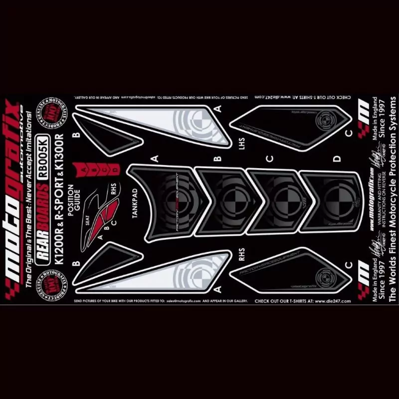 Motografix Steinschlagschutz Set BMW K 1200 R 2007- NB005K