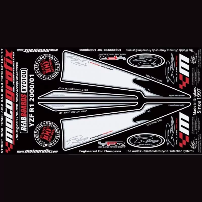 Motografix Steinschlagschutz hinten Yamaha YZF R 1 2000-2001 RY010U
