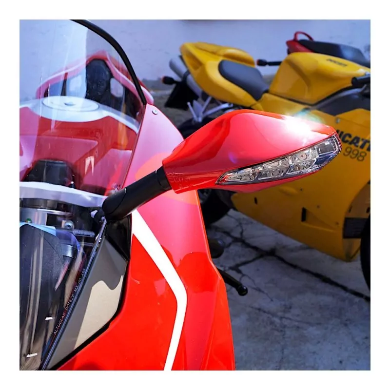 FAR Blinkerspiegel ROSSO| 7726 7727 | Ducati Panigale V2 / V4 | E-geprüft