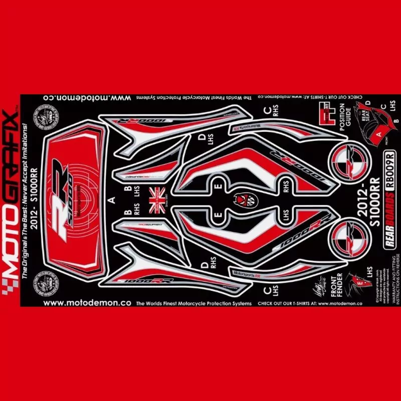 Motografix Steinschlagschutz hinten BMW S 1000 RR 2012-2014 RB009R