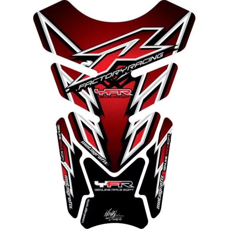 Motografix Yamaha YZF R6 / R1 / R25 / R3 3D Gel Tank Pad Protector TY012R