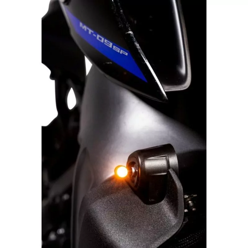 FAR Motorrad LED Blinker Xtreme Stealth Line | Aluminium | Paar | E-geprüft | M8