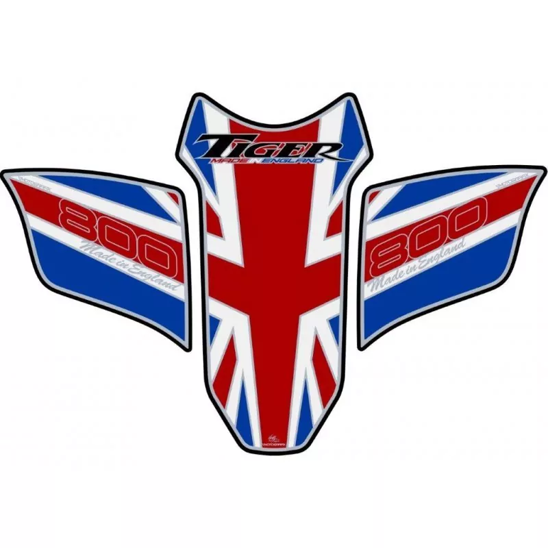 Motografix Triumph Tiger 800 Union Jack 3D Gel Tank Pad Protector TT018UJ