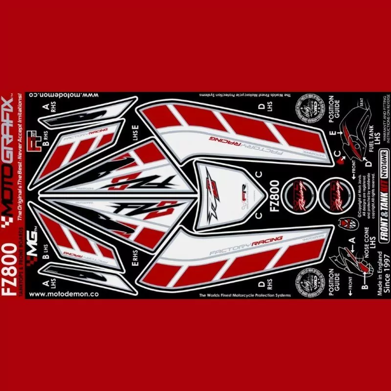 Motografix Steinschlagschutz Set Yamaha FZ 8 2010- NY016WR