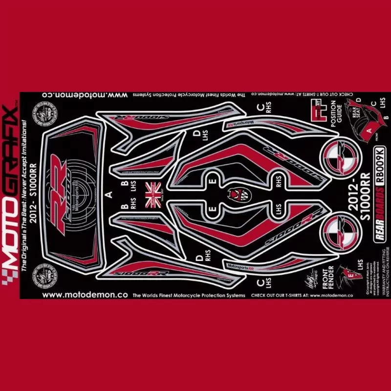 Motografix Steinschlagschutz hinten BMW S 1000 RR 2012-2014 RB009K