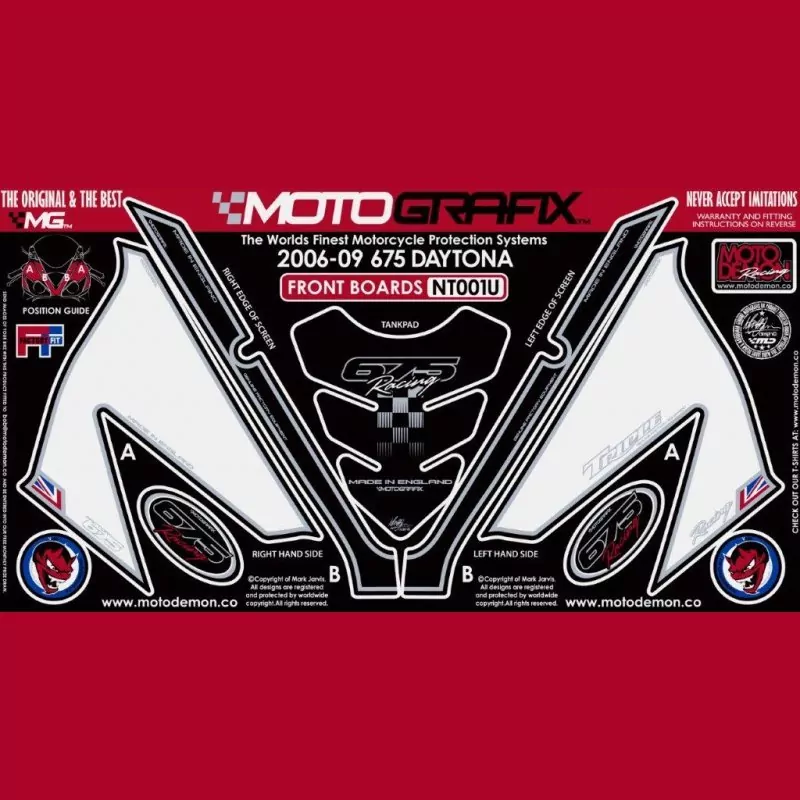 Motografix Steinschlagschutz Set Triumph Daytona 675 2006-2008 NT001U