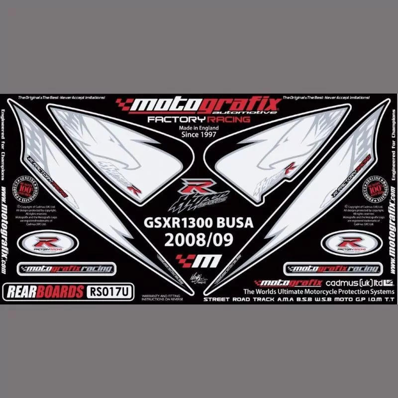 Motografix Steinschlagschutz hinten Suzuki GSX-R 1300 R Hayabusa 2008- RS017U