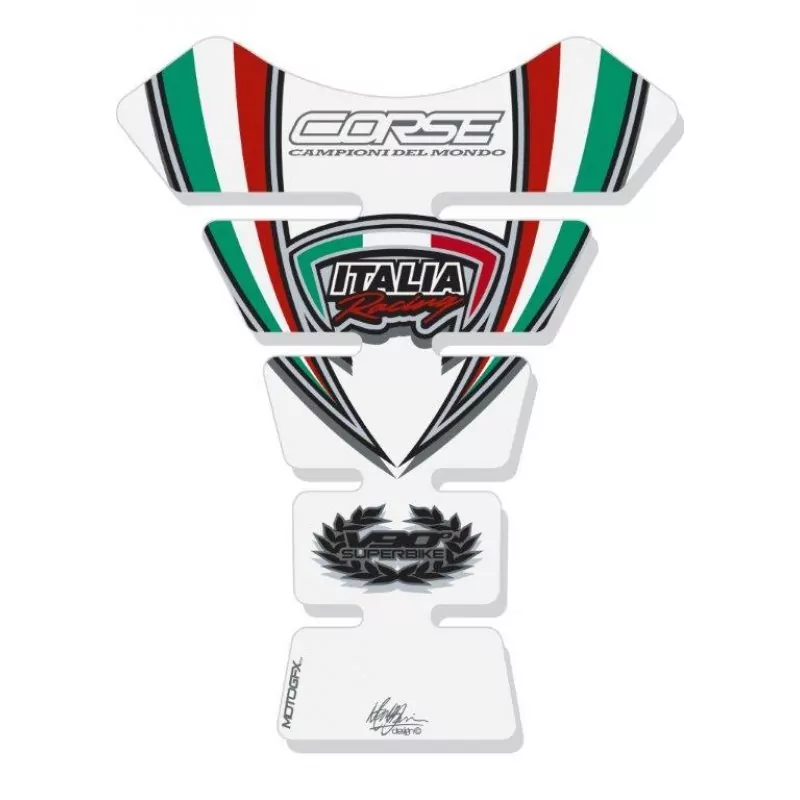 Ducati Corse V90° Motografix 3D Gel Tank Pad Protector TD007WE