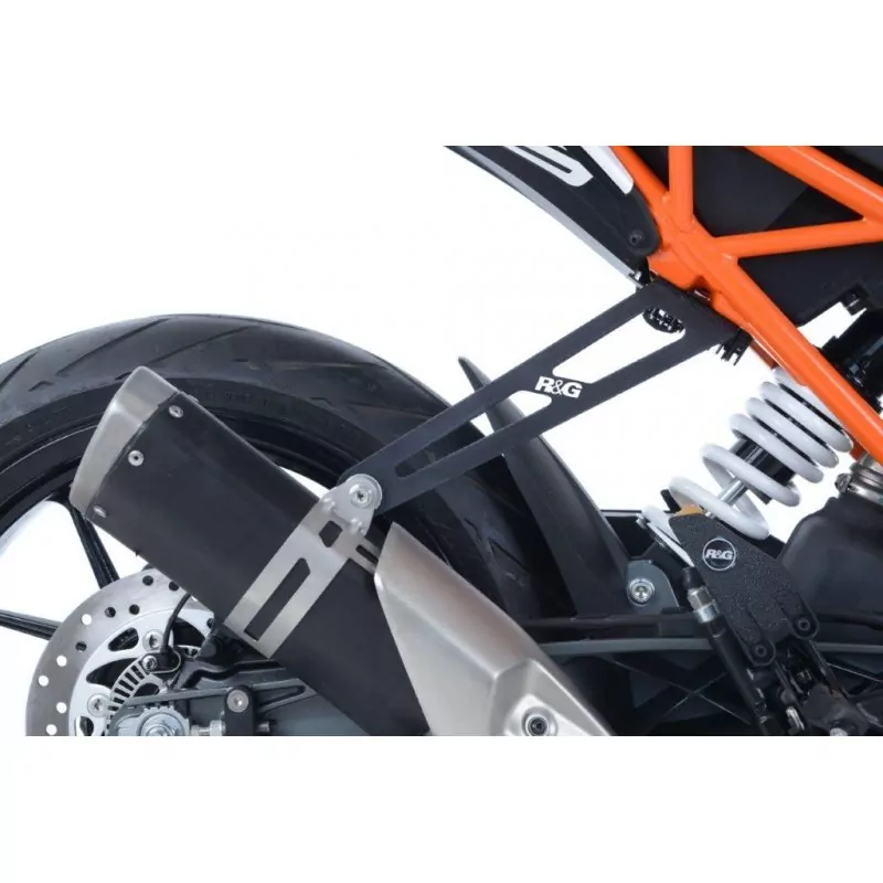 R&G Racing Auspuffhalter BLACK KTM Duke 125 2017-2023