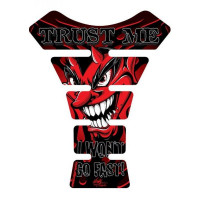 Motografix Trust Me I Wont Go Fast Devil Red 3D Gel Tank Pad Protector ST059R Motografix Trust Me I Wont Go Fast Devil Red 3D Gel Tank Pad Protector ST059R