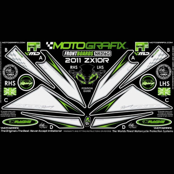 Motografix Steinschlagschutz vorn Kawasaki ZX-10 R 2011-2015 NK016G