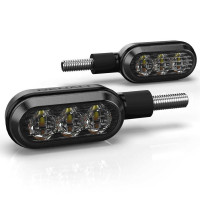 DENALI T3 vordere Switchback / Lauflicht LED M8 Blinker (Paar) DENALI T3 vordere Switchback / Lauflicht LED M8 Blinker (Paar)