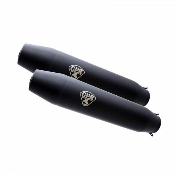Bmw R 90 Gs 1980-1987, Deeptone Black Cafè Racer, Dual universal Homologated legal silencer kit, inc