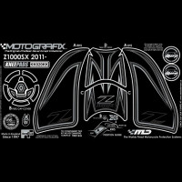 Motografix Tankschutz Knie Pads passend für Kawasaki Z1000SX 2011-2016 Motografix Tankschutz Knie Pads passend für Kawasaki Z1000SX 2011-2016