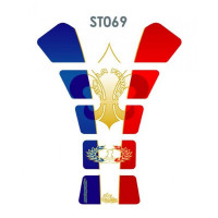 Motografix French Tricolour 3D Gel Tank Pad Protector ST069 Motografix French Tricolour 3D Gel Tank Pad Protector ST069