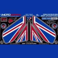 Motografix Tankschutz Knie Pads passend für Triumph Daytona 675 2009 Motografix Tankschutz Knie Pads passend für Triumph Daytona 675 2009
