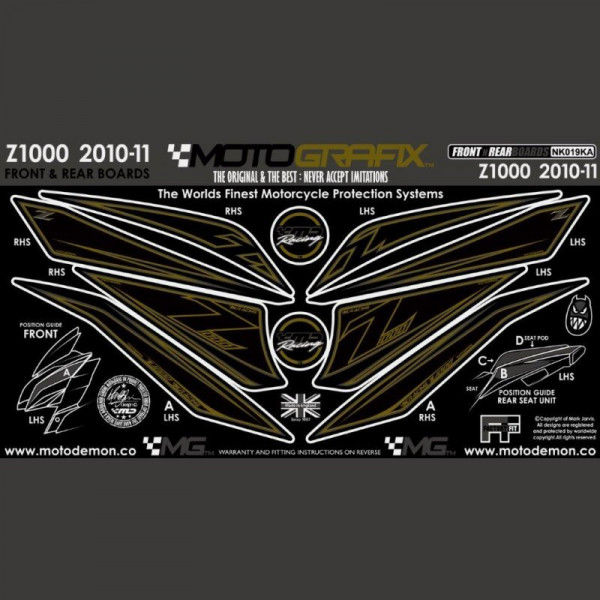 Motografix Steinschlagschutz Set Kawasaki Z 1000 2010-2013 NK019KA