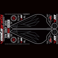 Motografix Tankschutz Knie Pads passend für Honda VFR1200F 2010 Motografix Tankschutz Knie Pads passend für Honda VFR1200F 2010