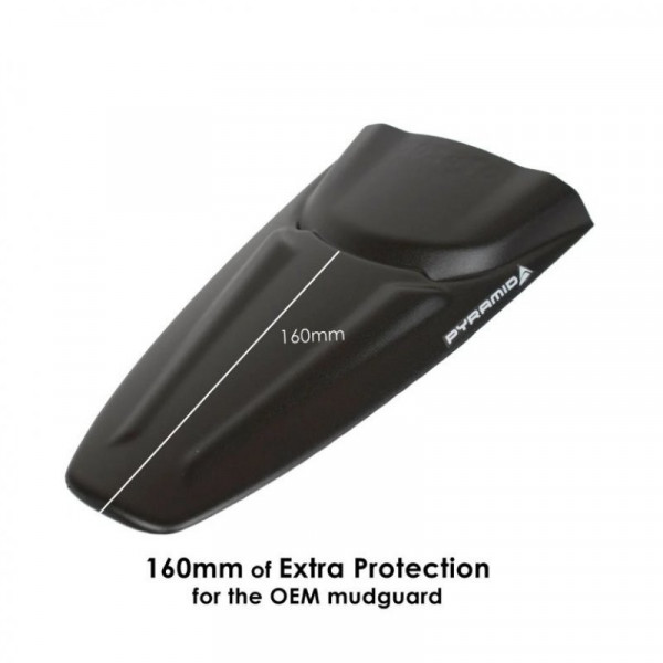 Pyramid Hinterradabdeckung Verlängerung Schwarz Matt passend für Triumph Daytona 660 ab 2024