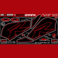 Motografix Tankschutz Knie Pads passend für Suzuki GSX-R 750 / 600 2011 Motografix Tankschutz Knie Pads passend für Suzuki GSX-R 750 / 600 2011