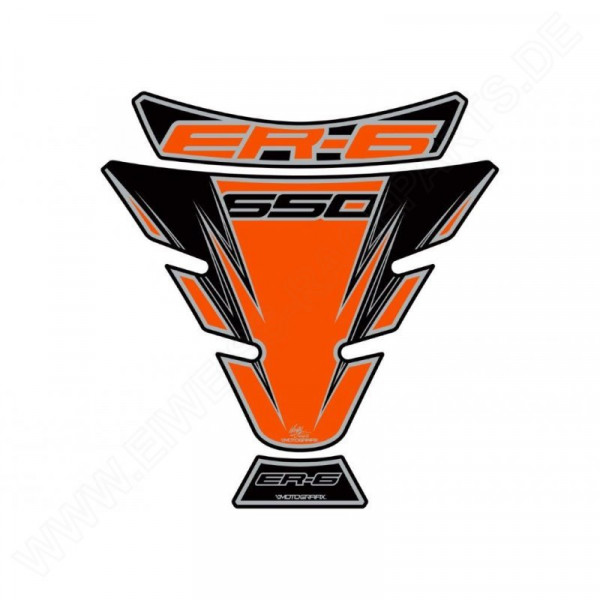 Motografix Kawasaki ER-6 650 Orange 3D Gel Tank Pad Protector TK017O