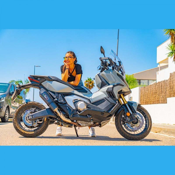 Honda X-Adv 750 2016-2020, GP Evo4 Poppy, Homologated legal slip-on exhaust including removable db k